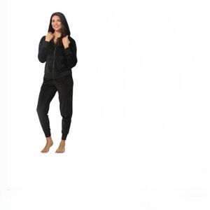 Felina Black Hooded Pantsuit